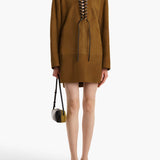 Khaite - Lee Dress in Toffee Suede
