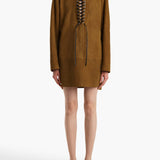 Khaite - Lee Dress in Toffee Suede