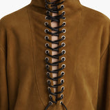 Khaite - Lee Dress in Toffee Suede