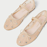 Loeffler Randall - Leonie Caramel/Crystal Ballet Flat