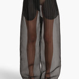 Khaite - Lenton Pant in Black with White Stripe