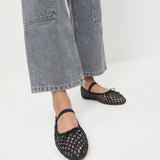 Loeffler Randall - Leonie Black Crochet Ballet Flat