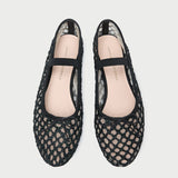 Loeffler Randall - Leonie Black Crochet Ballet Flat