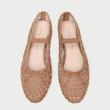 Loeffler Randall - Leonie Brown Crochet Ballet Flat