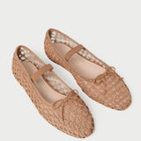 Loeffler Randall - Leonie Brown Crochet Ballet Flat