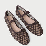 Loeffler Randall - Leonie Chocolate Crochet Ballet Flat