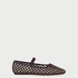 Loeffler Randall - Leonie Chocolate Crochet Ballet Flat