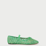 Loeffler Randall - Leonie Green Crochet Ballet Flat