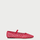 Loeffler Randall - Leonie Red Crochet Ballet Flat