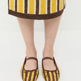 Loeffler Randall - Leonie Yellow/Brown Crochet Ballet Flat