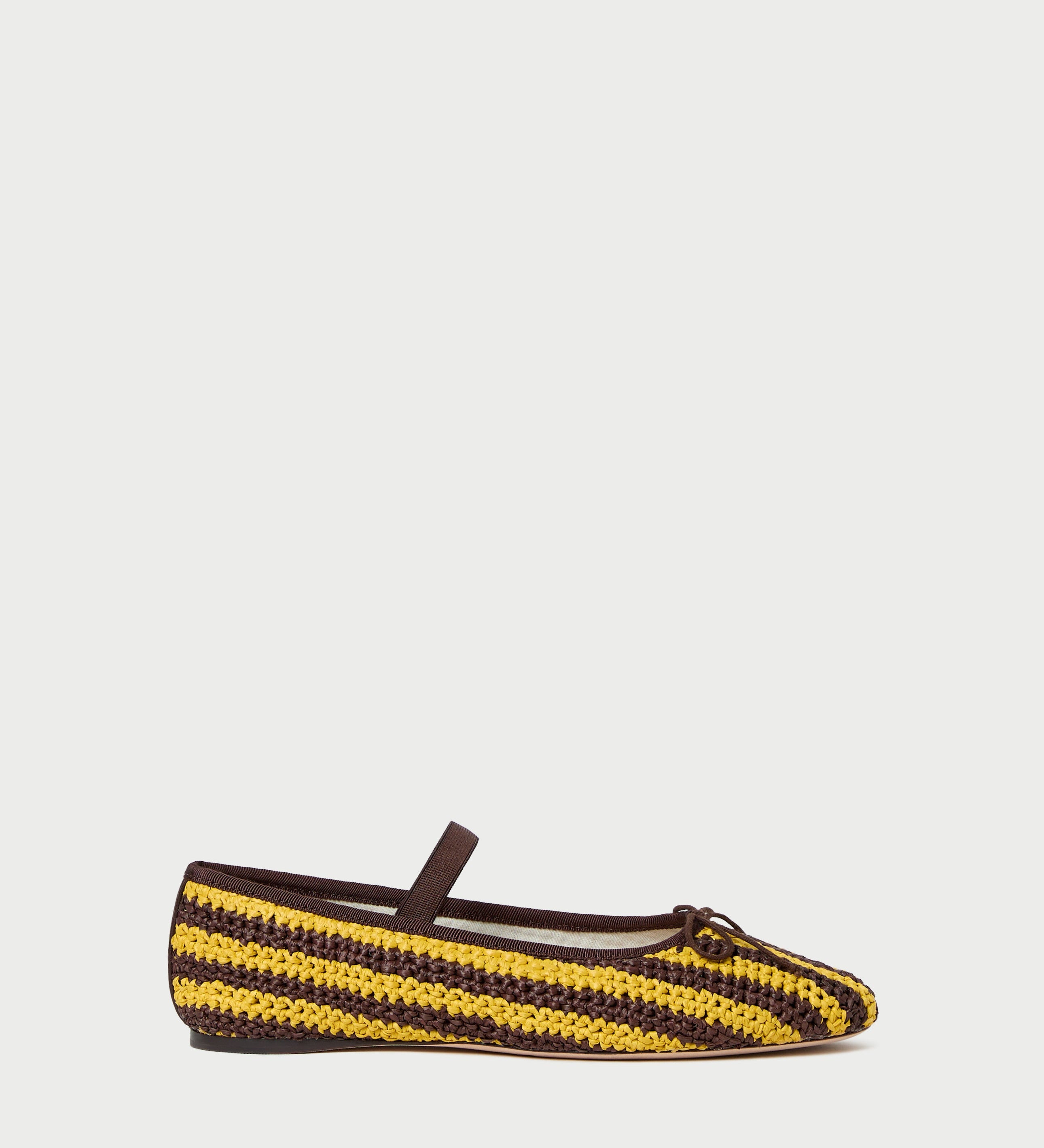 Loeffler Randall - Leonie Yellow/Brown Crochet Ballet Flat