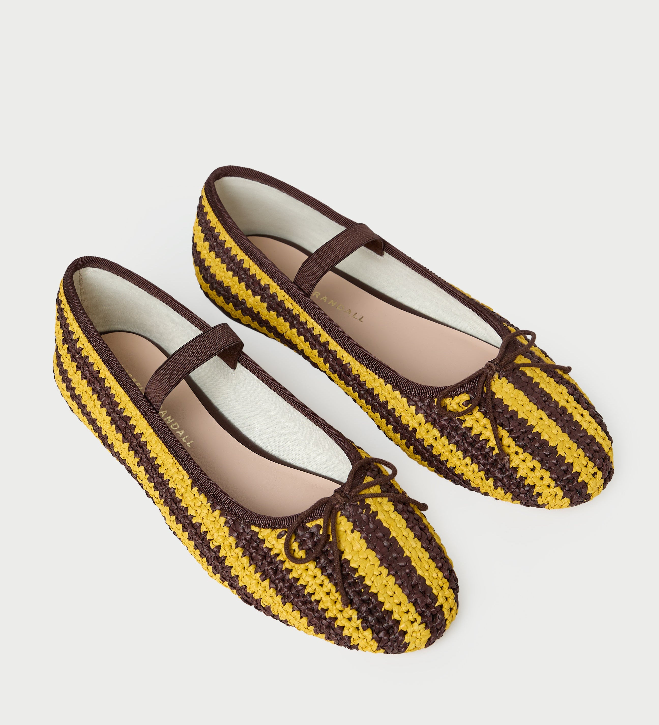 Loeffler Randall - Leonie Yellow/Brown Crochet Ballet Flat