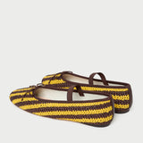Loeffler Randall - Leonie Yellow/Brown Crochet Ballet Flat
