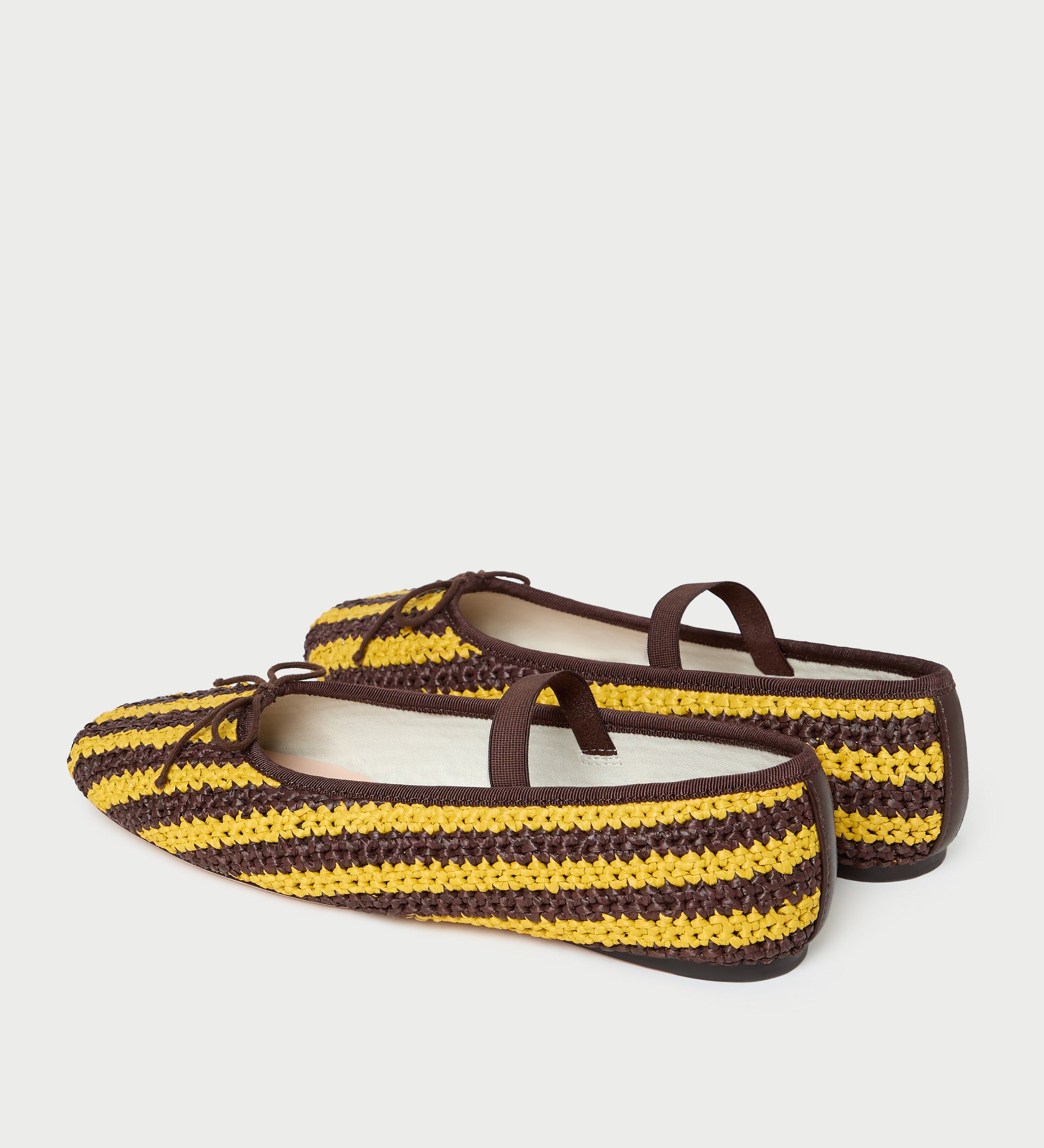 Loeffler Randall - Leonie Yellow/Brown Crochet Ballet Flat