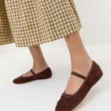 Loeffler Randall - Leonie Espresso Suede Ballet Flat