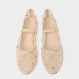 Loeffler Randall - Leonie Caramel/Crystal Ballet Flat
