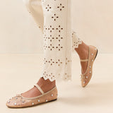 Loeffler Randall - Leonie Caramel/Crystal Ballet Flat