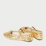 Loeffler Randall - Leonie Gold Woven Ballet Flat