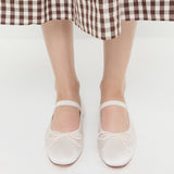 Loeffler Randall - Leonie Cream Satin Ballet Flat
