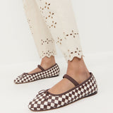 Loeffler Randall - Leonie Chocolate/Cream Woven Ballet Flat