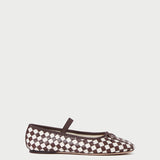 Loeffler Randall - Leonie Chocolate/Cream Woven Ballet Flat