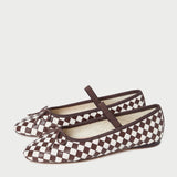 Loeffler Randall - Leonie Chocolate/Cream Woven Ballet Flat