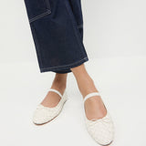 Loeffler Randall - Leonie Cream Woven Ballet Flat