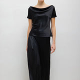 Leset - Pre - Order: Barb Draped Neck Cap Sleeve
