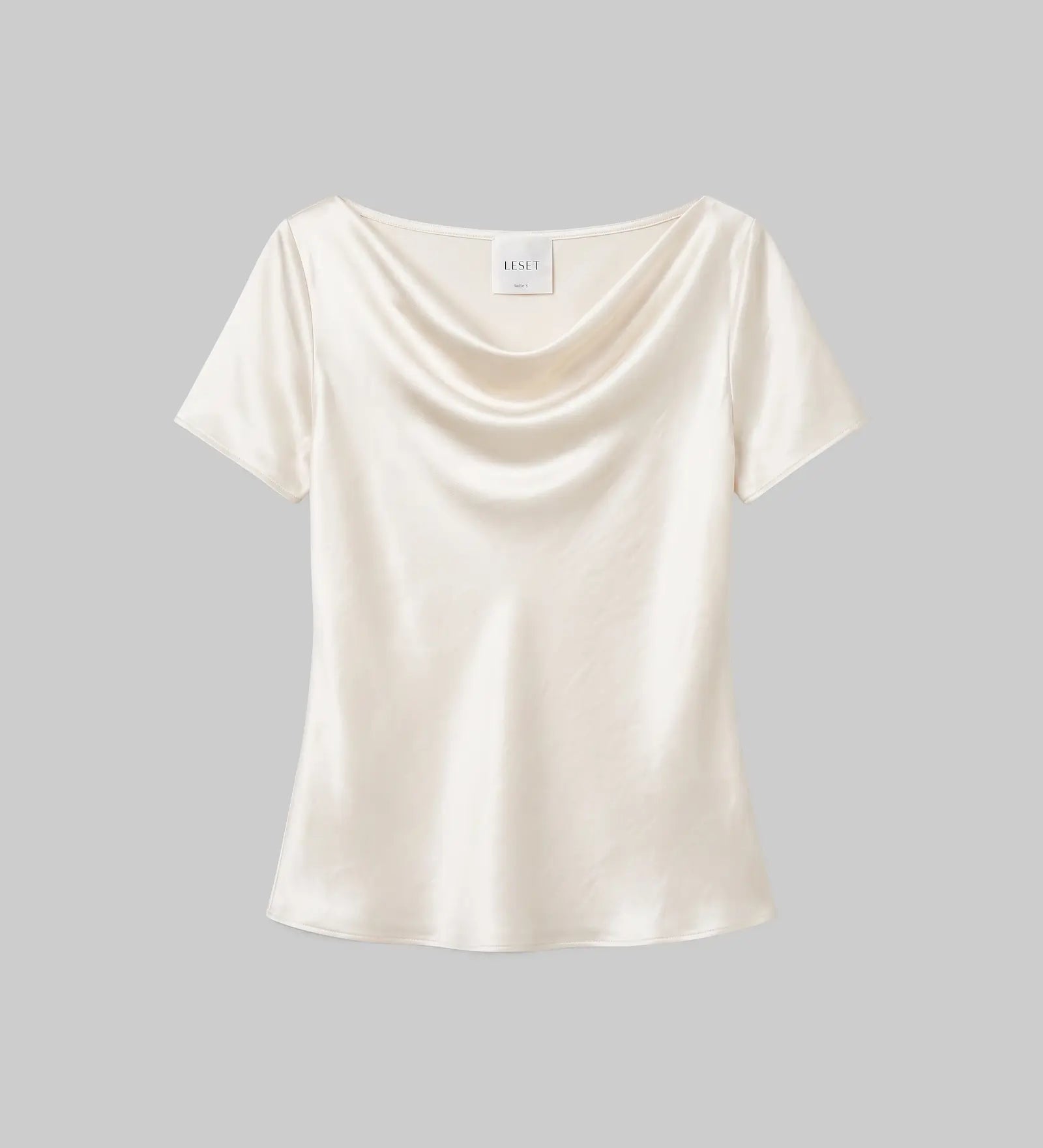 Leset - Barb Draped Neck Cap Sleeve