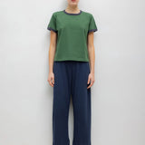 Leset - Pointelle Crop Wide Leg Pant