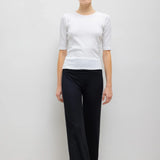 Leset - Pointelle Mid Sleeve Slim Fit Tee