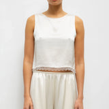 Leset - Barb Lace Crop Sleeveless Crew