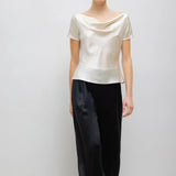 Leset - Barb Draped Neck Cap Sleeve