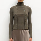 Leset - Pre-Order: Blake Rib Crew Cardigan