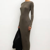 Leset - Pre-Order: Blake Rib Long Sleeve Maxi