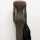 Leset - Pre-Order: Blake Rib Long Sleeve Maxi
