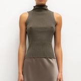 Leset - Pre-Order: Blake Rib Sleeveless Turtleneck