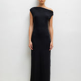Leset - Lauren Ruched Asymmetrical Shoulder Dress