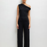 Leset - Lauren Ruched Asymmetrical Shoulder Top
