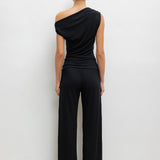 Leset - Lauren Ruched Asymmetrical Shoulder Top