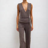 Leset - Lauren Sleeveless Wrap Top