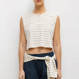Leset - Margo Stripe Sleeveless Henley