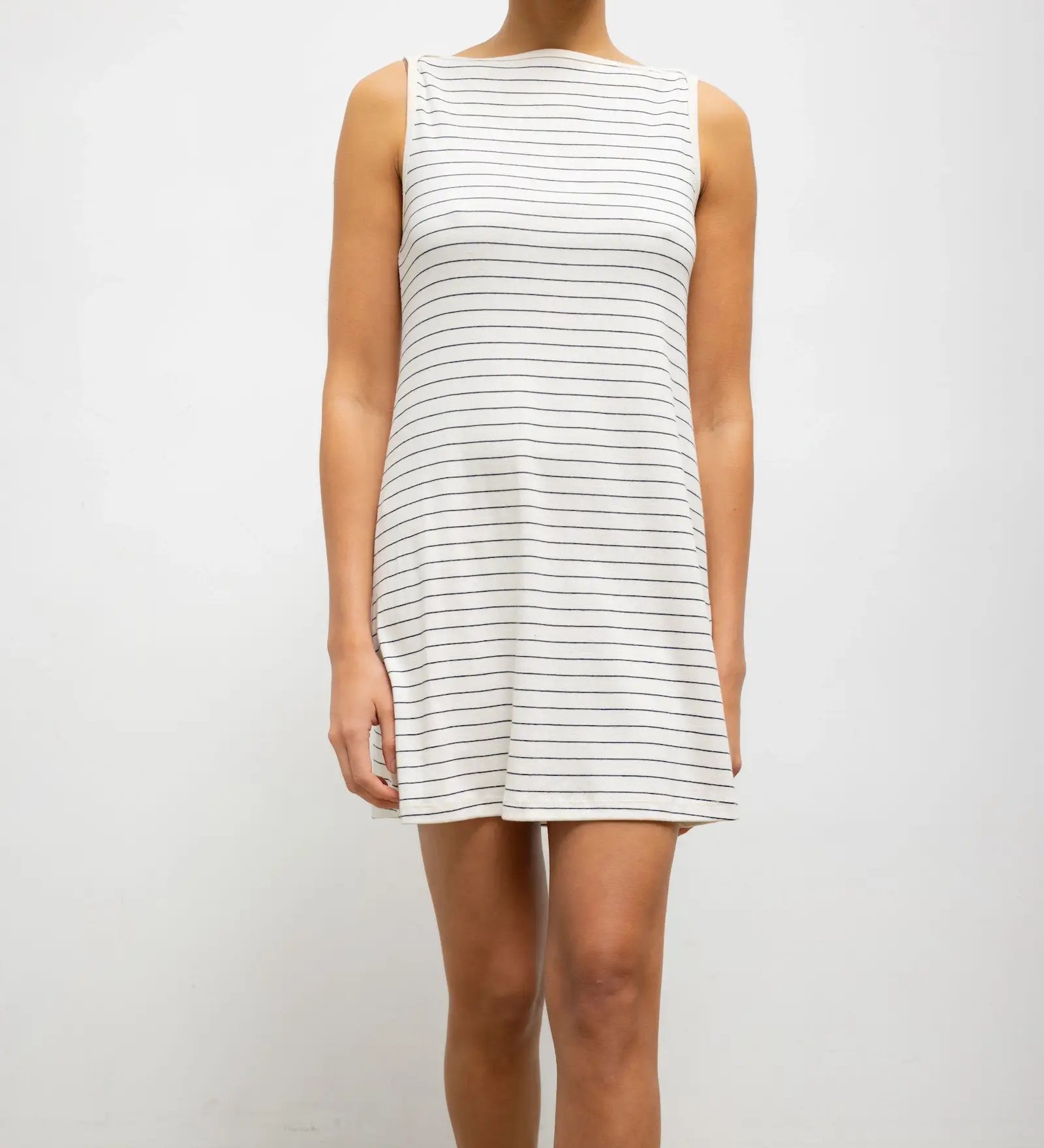 Leset - Nando Stripe Boatneck Mini Dress