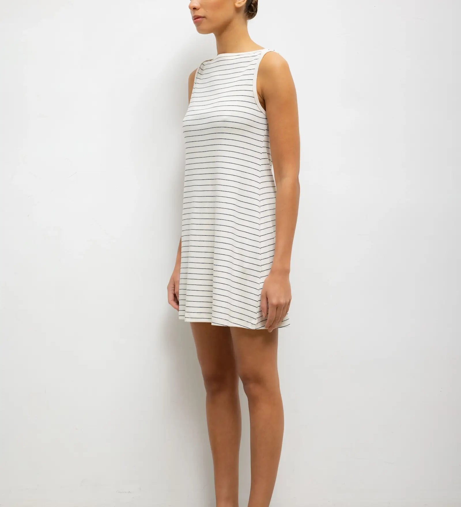 Leset - Nando Stripe Boatneck Mini Dress