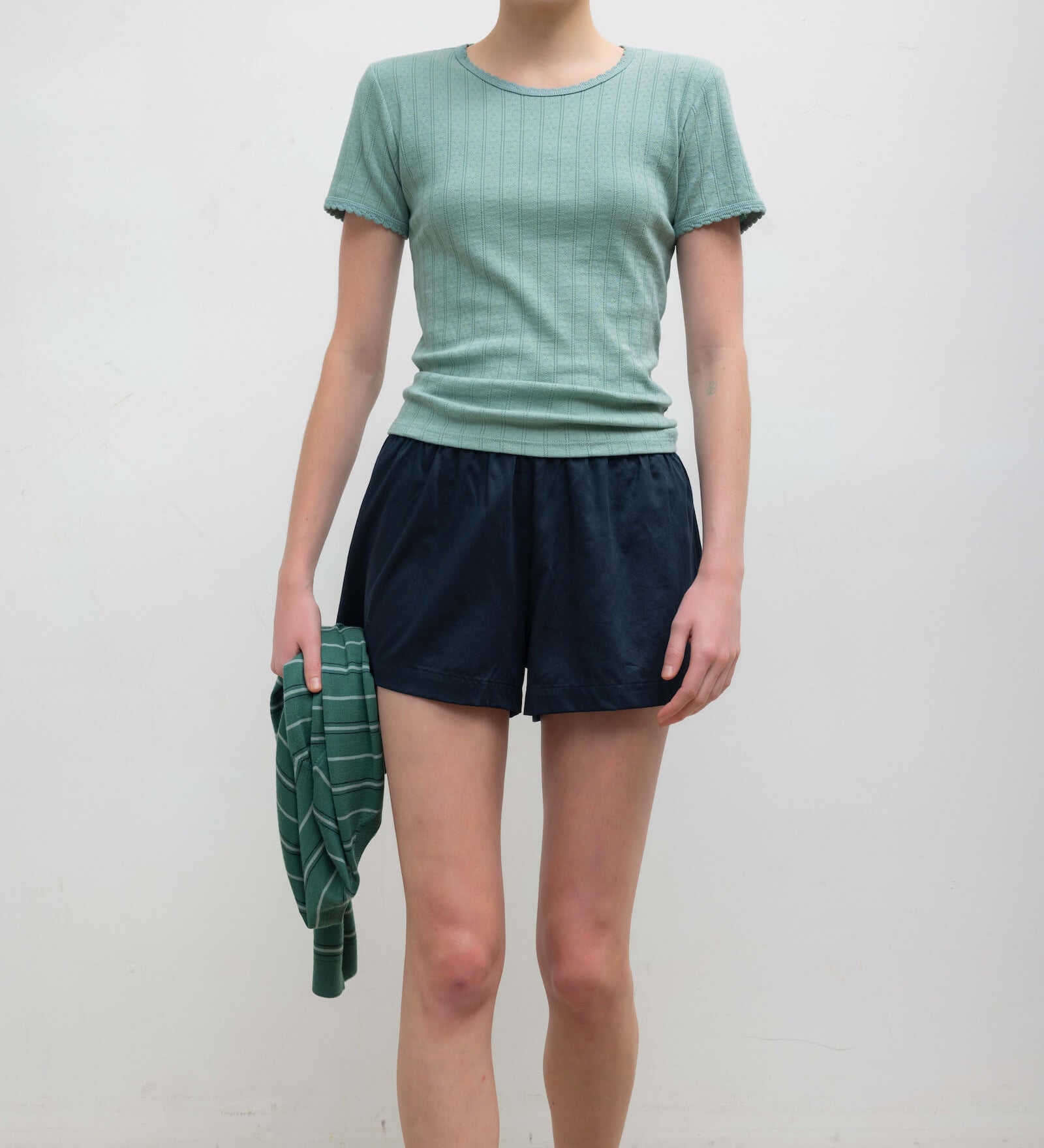 Leset - Pointelle Slim Fit Tee