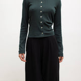 Leset - Pointelle Classic Crew Cardigan