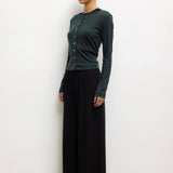 Leset - Pointelle Classic Crew Cardigan