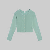 Leset - Pointelle Crop Cardigan