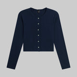 Leset - Pointelle Crop Cardigan