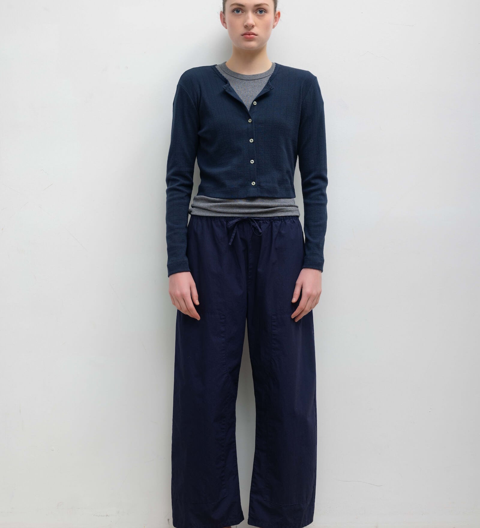 Leset - Pointelle Crop Cardigan